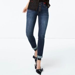 💙 Cabi button fly skinny jeans size: 2 #3751